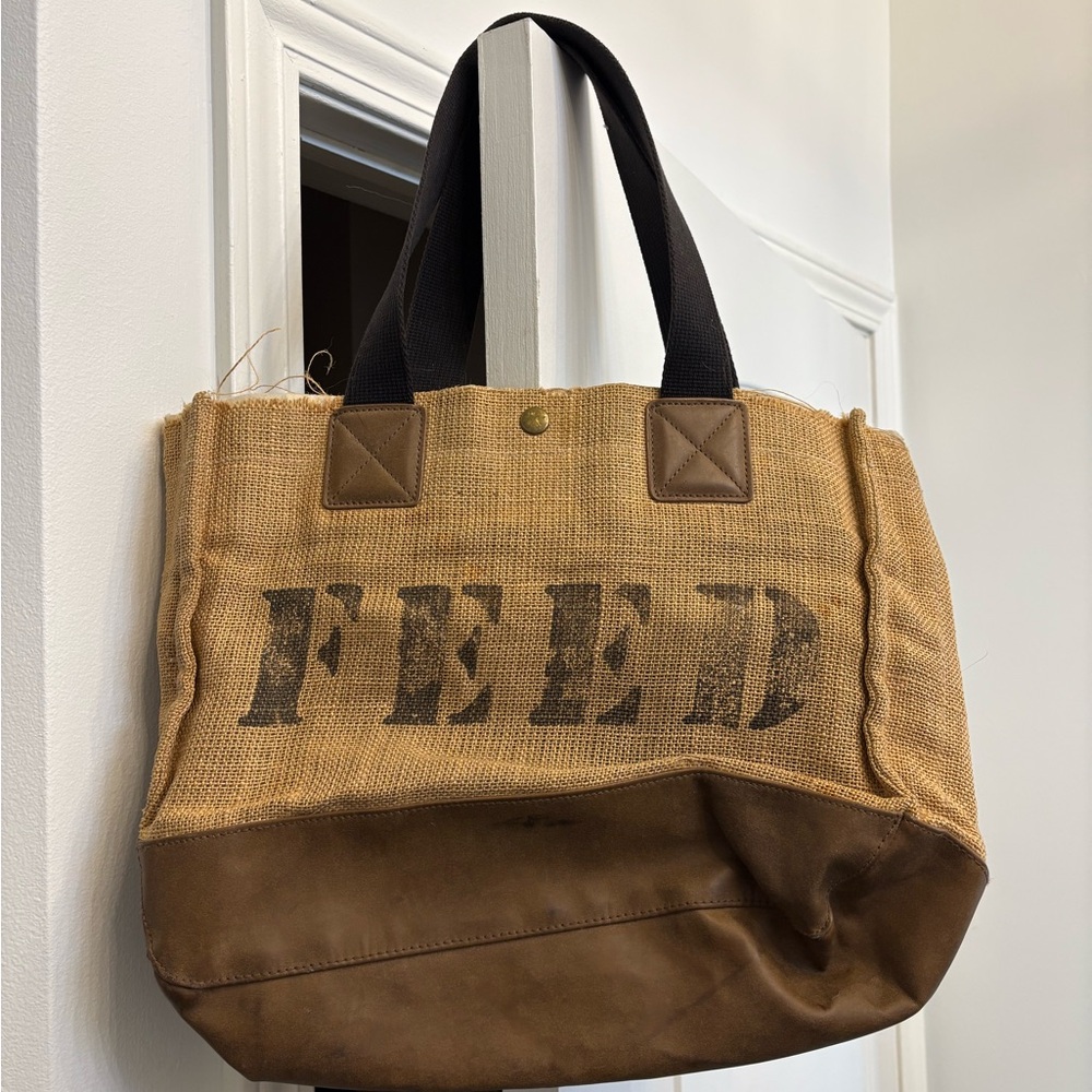 Brown and Tan Tote Bag